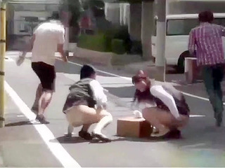 Nippon babes get moist for the horny chase