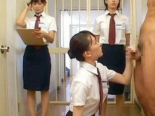 Nippon guards thoroughly search new inmates for sexual pleasure