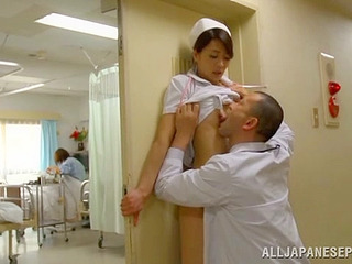 Nippon nurse loves slutty doc's hot nipple fucking