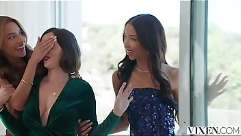 VIXEN Stunning Trio Lia, Vanessa & Eve Share Alberto's Cock